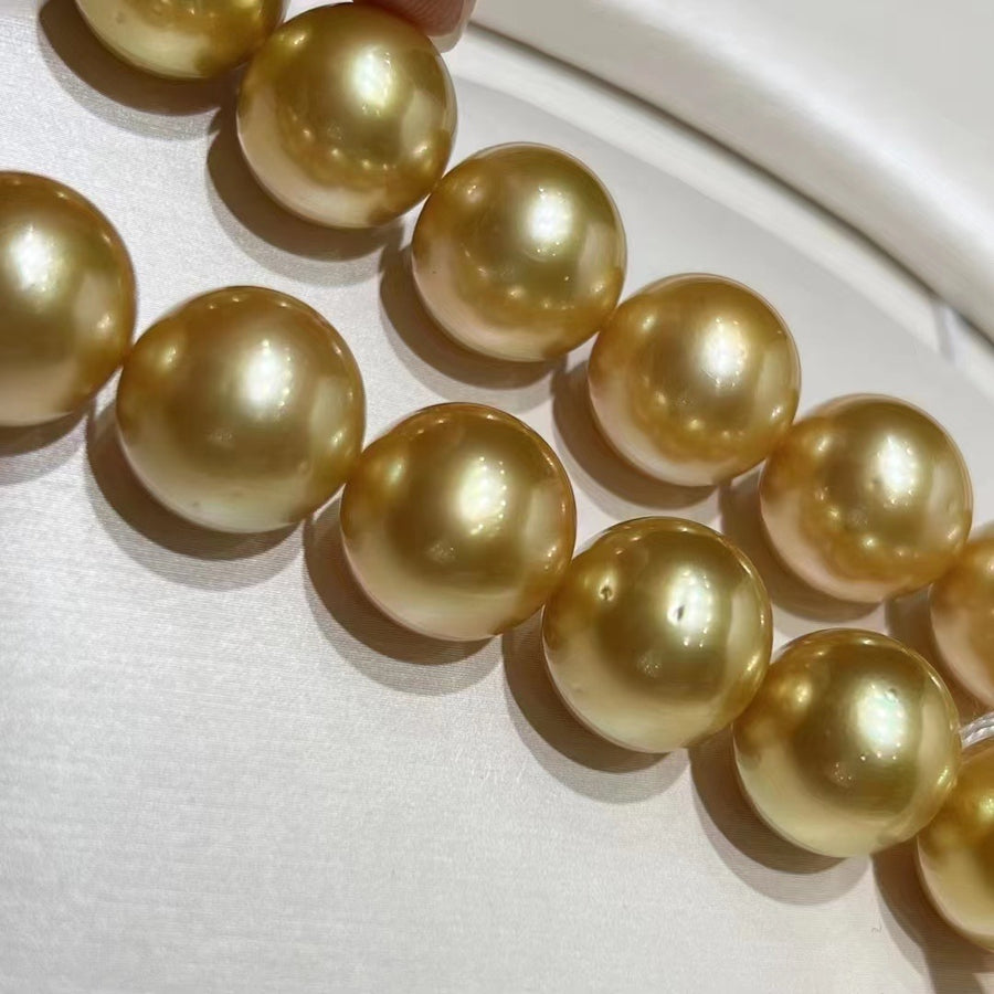 13-15.9mm Golden south sea pearl Necklace