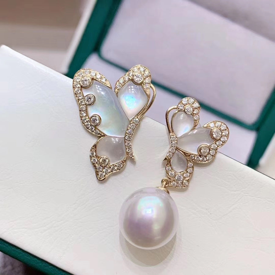 Diamond & South Sea pearl Earrings