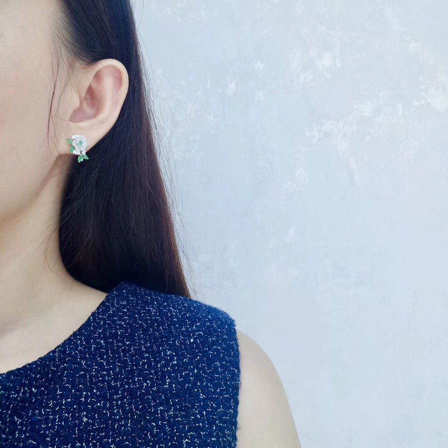 Emerald Rose South Sea Pearl Earrings