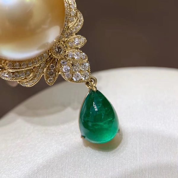 Emerald and South Sea pearl Pendant – ANNIE CASE FINE JEWELRY