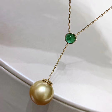 Emerald & South Sea pearl Necklace