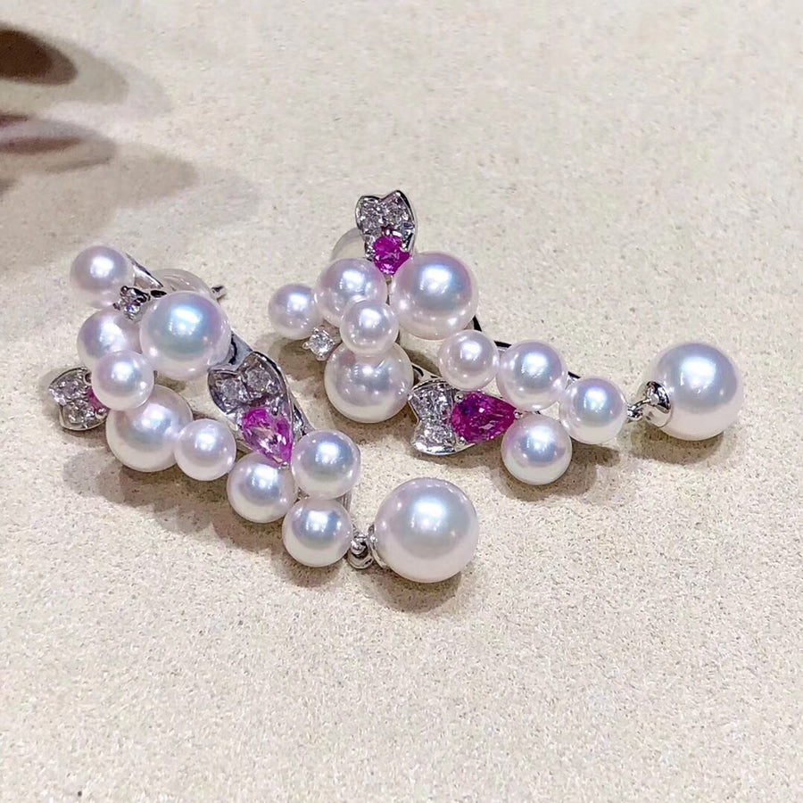 Purple Romance Akoya Pearl Earrings