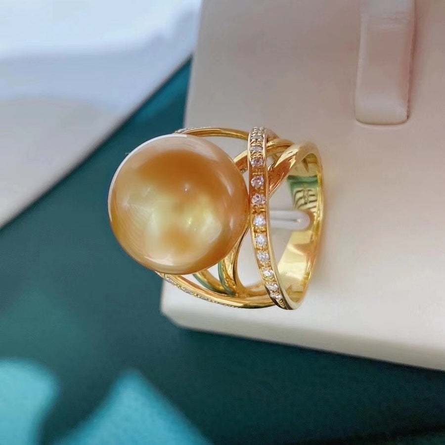 Chakin Golden South Sea pearl Ring
