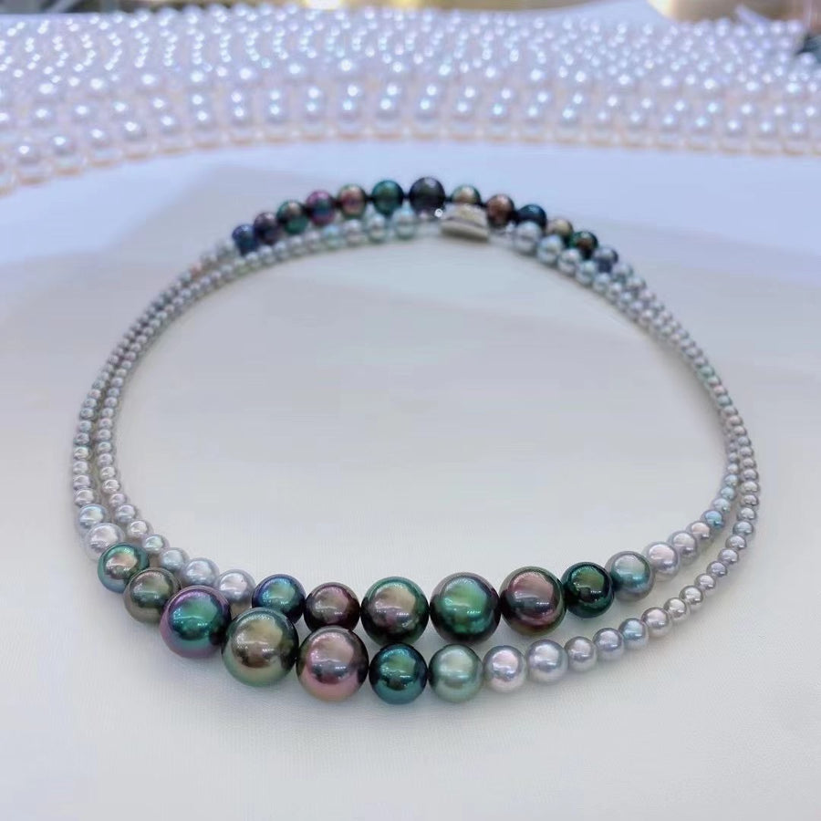 3-11.3mm Tahitian pearl Necklace