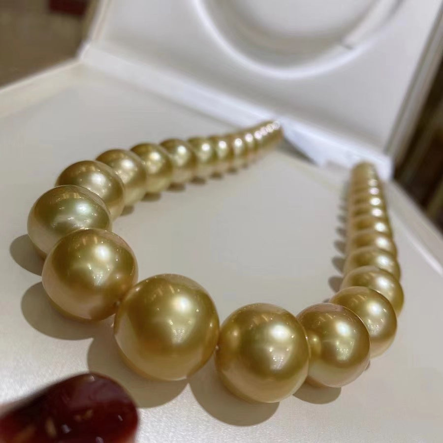 Chakin | 13-15.9mm Golden south sea pearl Necklace
