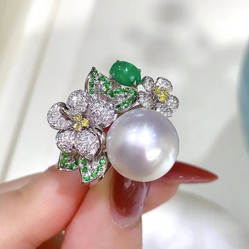 Diamond & South Sea pearl Ring