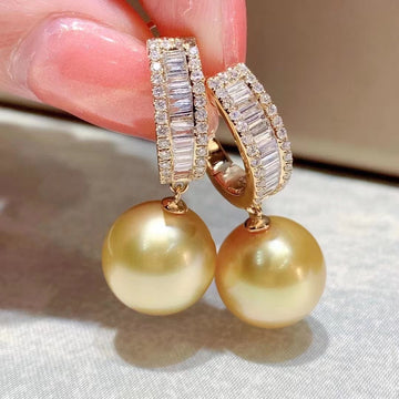 Chakin | Diamond & South Sea pearl Earrings
