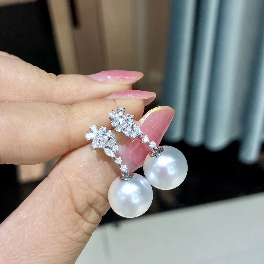 Diamond & South Sea Pearl Jewelry Set