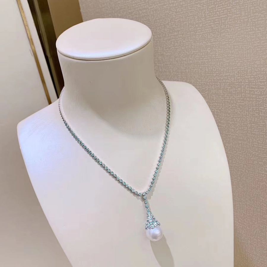 Paraiba & South Sea pearl Necklace