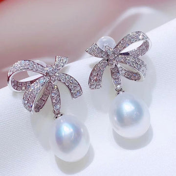 Diamond & South Sea pearl Earrings