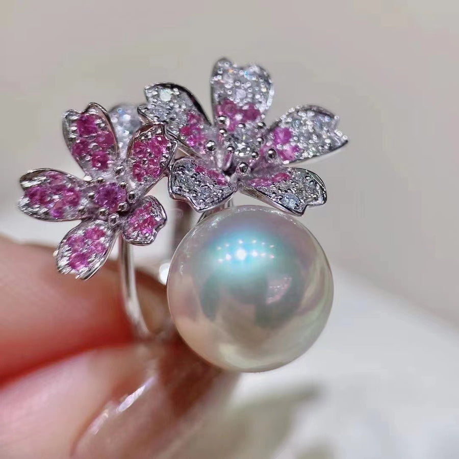 Size 10 - Pink Mother of Pearl Ring | AVA Goldworks