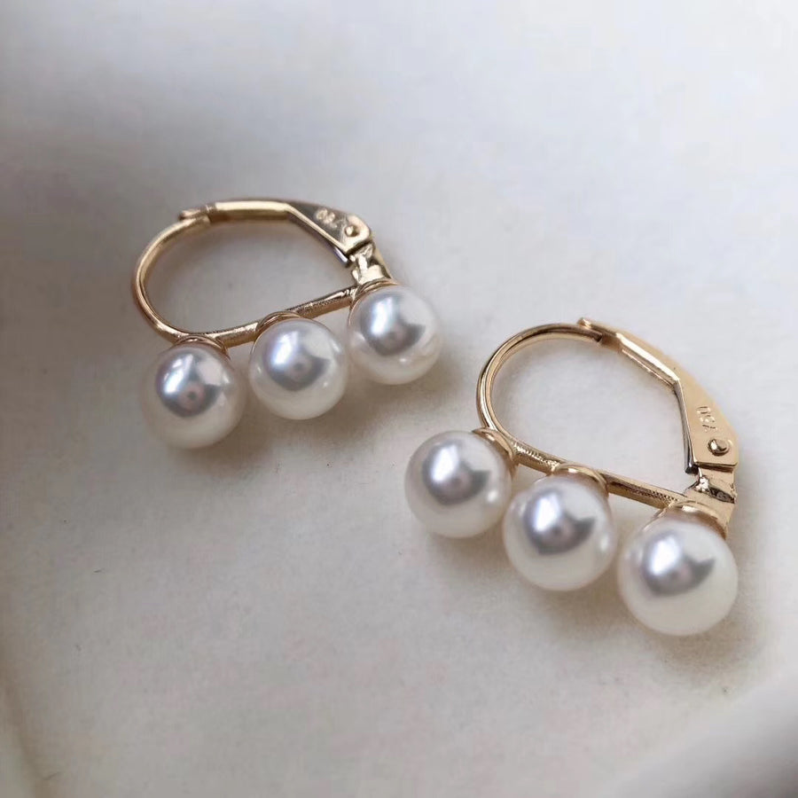 Japanese akoya pearl earrings