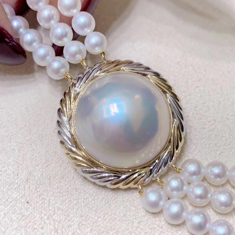 MABE pearl & Akoya pearl Necklace