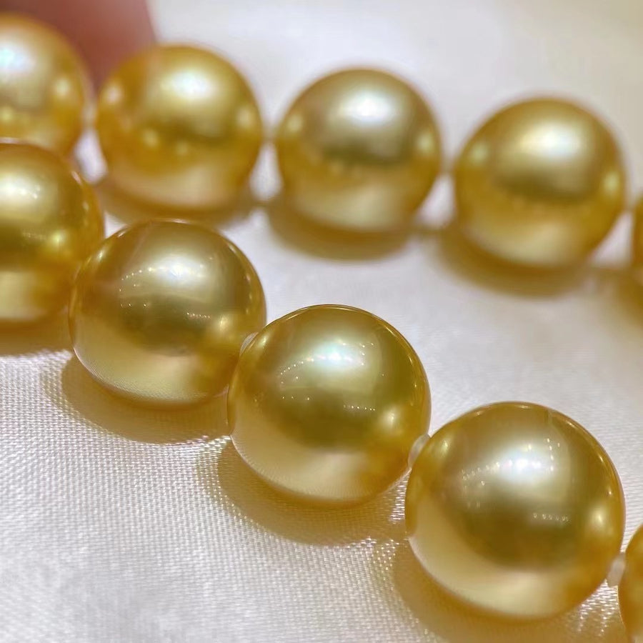 Chakin | 12-14.2mm Golden south sea pearl Necklace