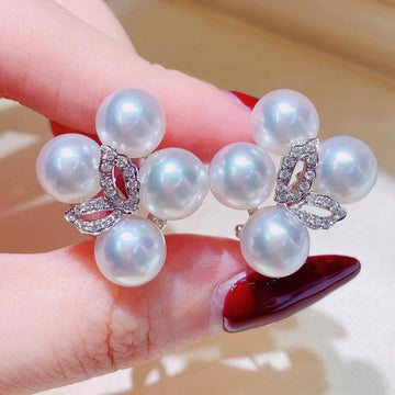 Diamond & South Sea pearl Earrings