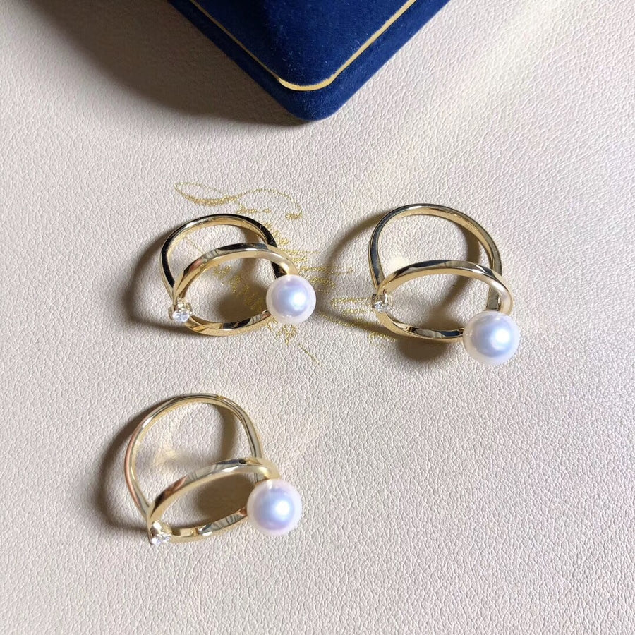 Akoya pearl ring
