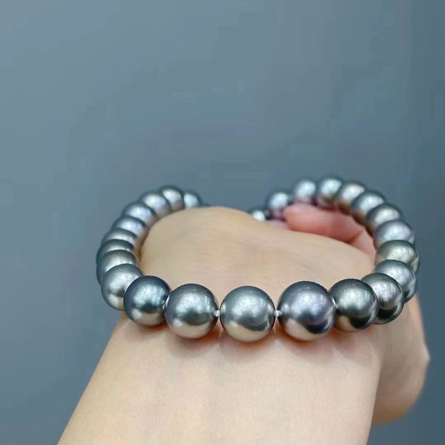 Platinum Grey | 8-10.5mm Tahitian pearl Necklace