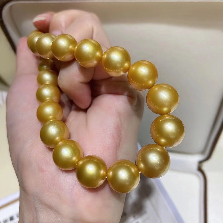 Chakin | 10-13.7mm Golden south sea pearl Necklace