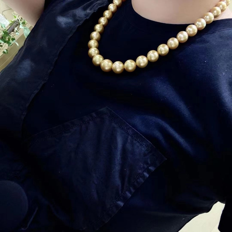 Chakin | 9.9-14.5mm Golden south sea pearl Necklace