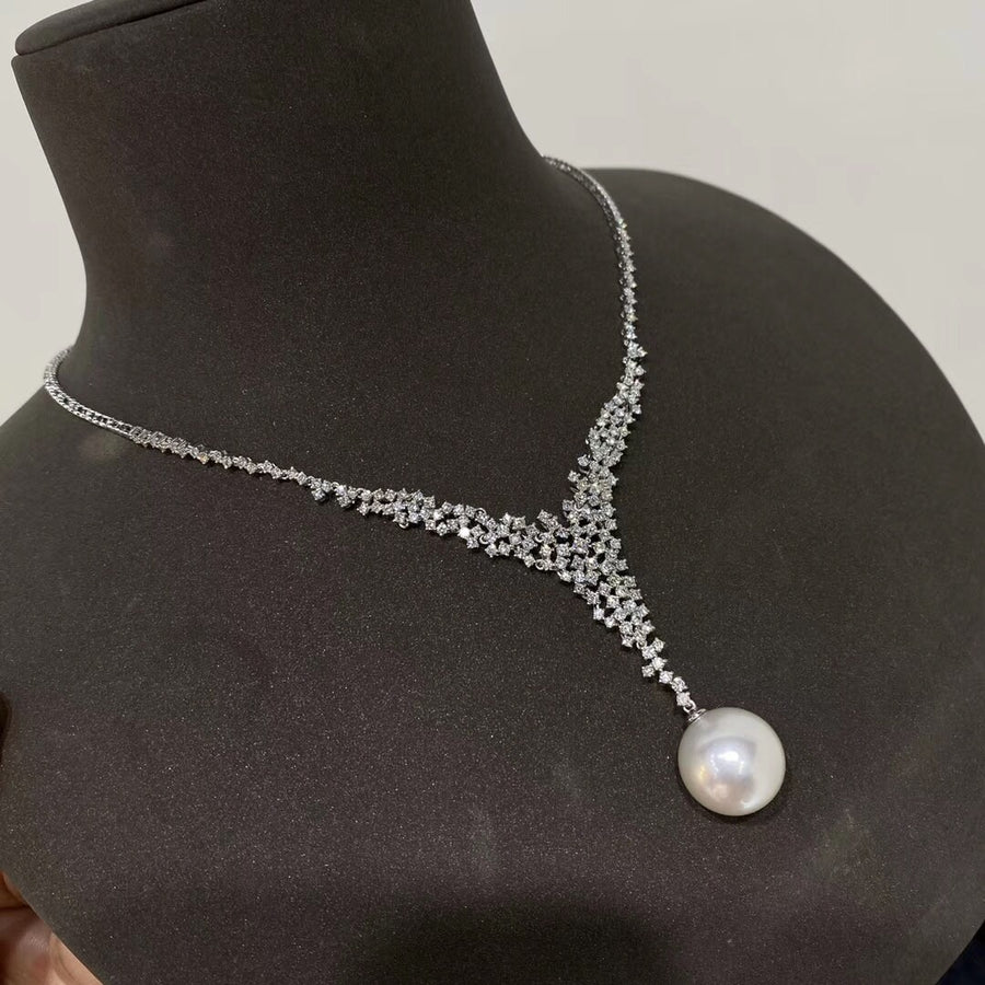 Venus Diamond & South Sea Pearl Necklace