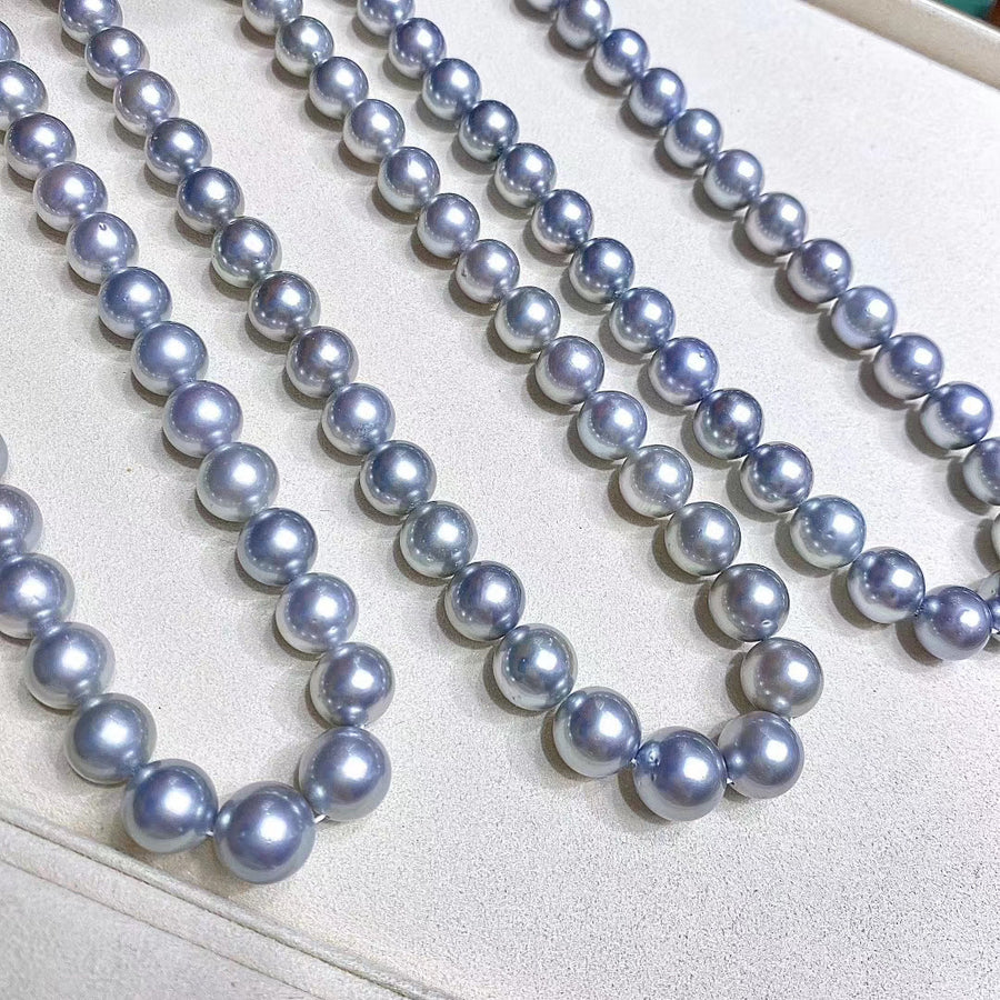 8-11.5mm Silver grey Tahitian pearl Necklace