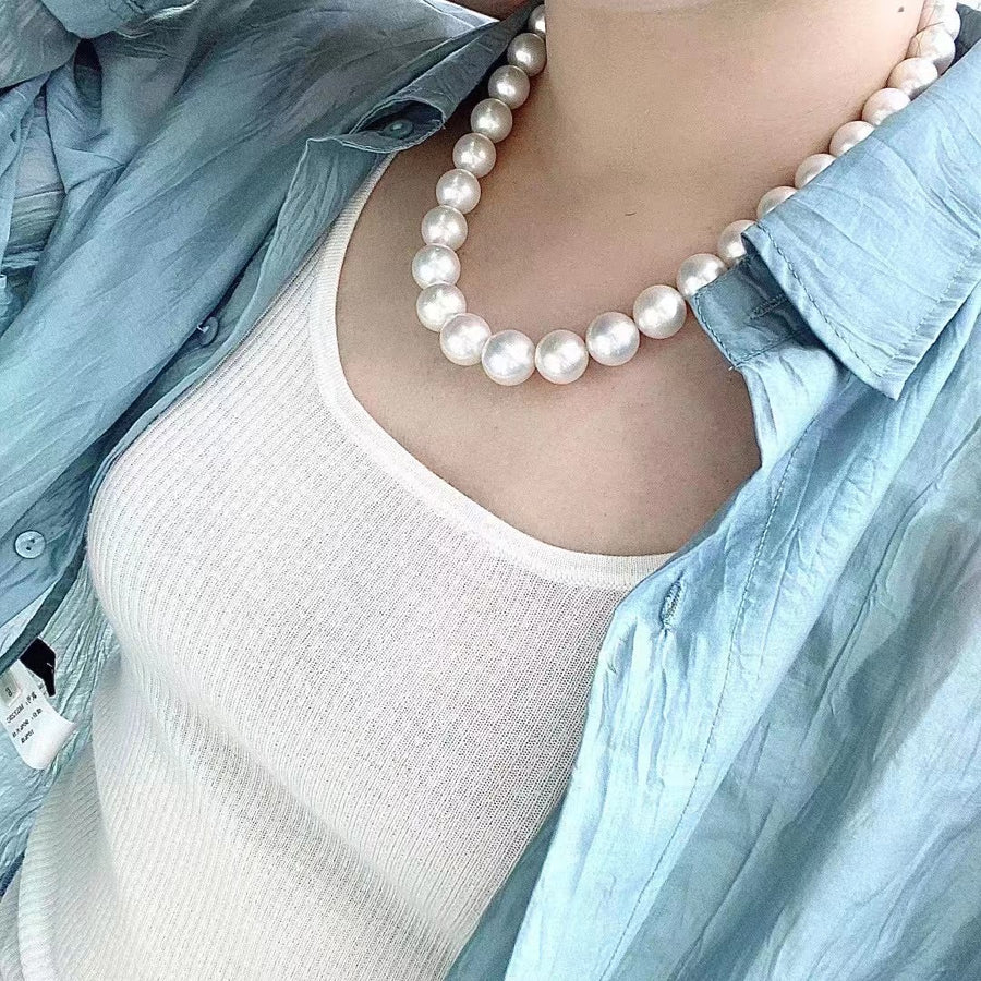 13-16.5mm Australian white south sea pearl Necklace
