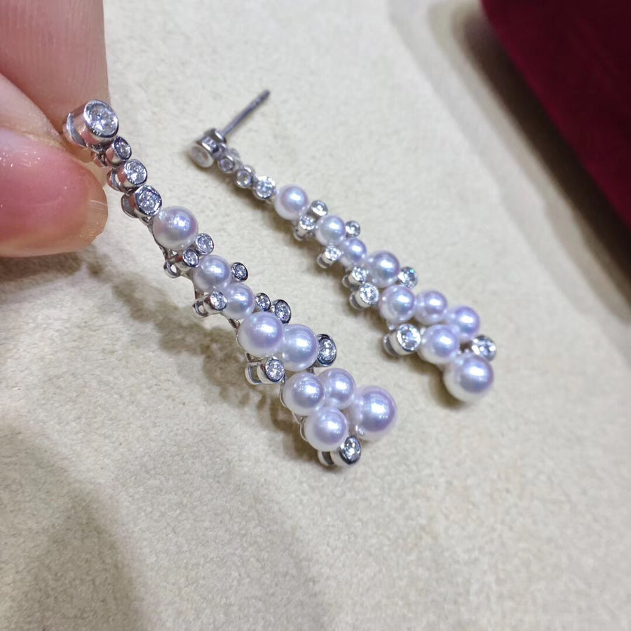 Bubble Akoya Pearl Earrings