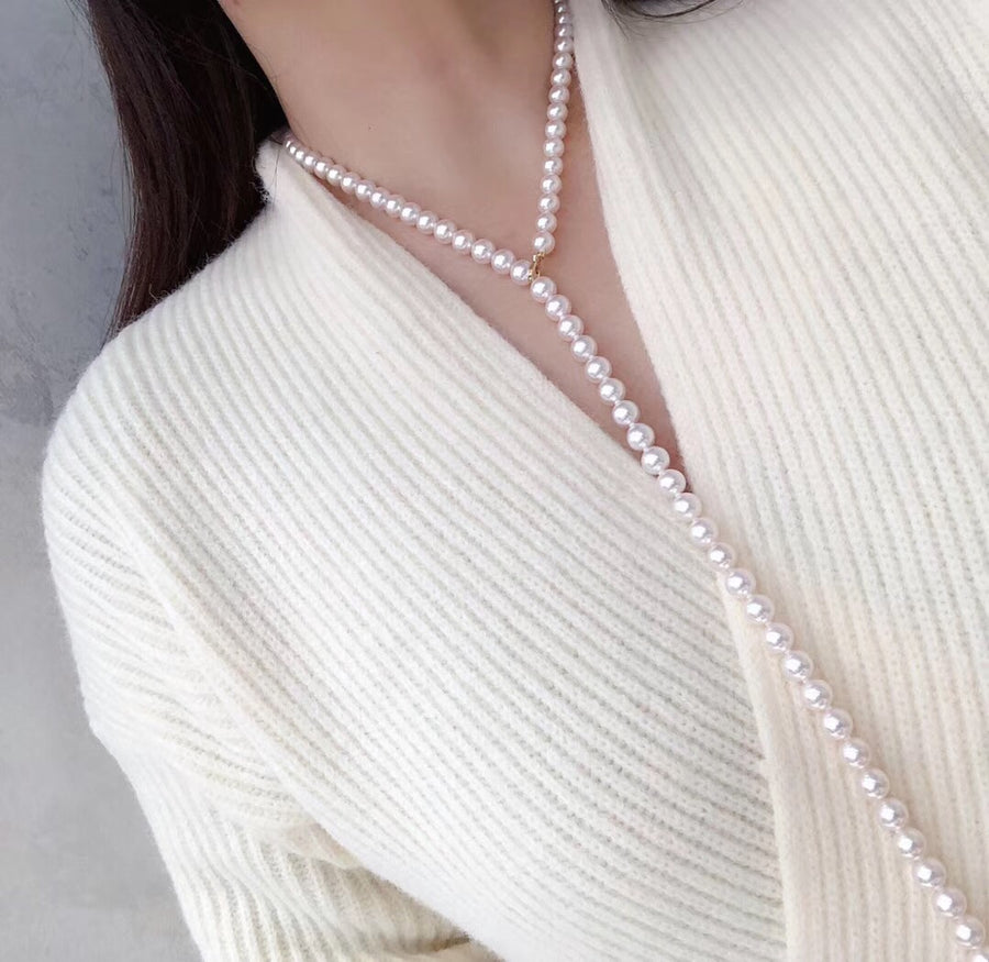 Long Ten-Nyo Akoya pearl necklace