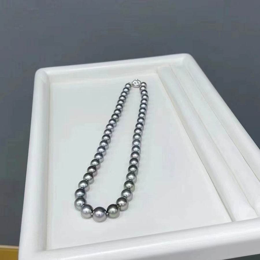Platinum Grey | 8-10.5mm Tahitian pearl Necklace