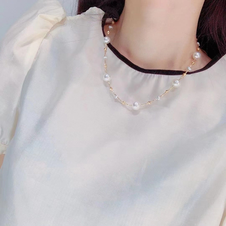 18 AAA+ Rare Huge 12-13MM WHITE SOUTH SEA BAROQUE KESHI AKOYA PEARL NECKLACE 18 AAA+ Rare Huge 12-13MM WHITE SOUTH SEA BAROQUE KESHI AKOYA PEARL NECKLACE
