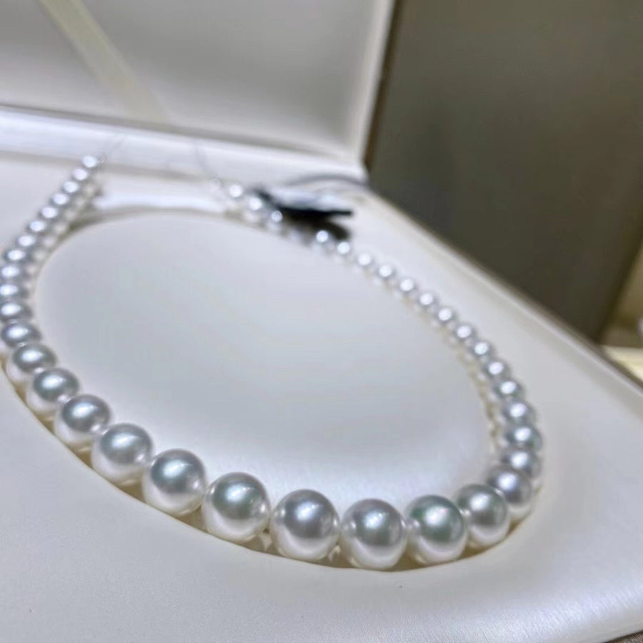9-12mm Australian white south sea pearl Necklace