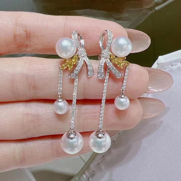 Good Quality Artificial Pearl Gold Plated Big Stud Earrings