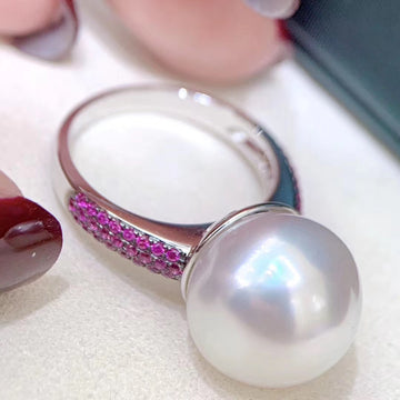 Ruby & South Sea pearl Ring