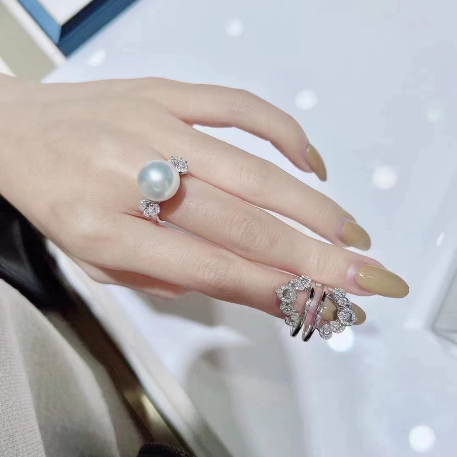 Inha White Pearl Ring - Laura Designs (India)