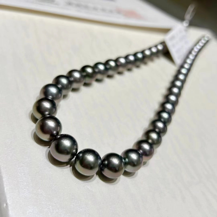 Platinum Grey | 8.2-10.9mm Tahitian pearl Necklace