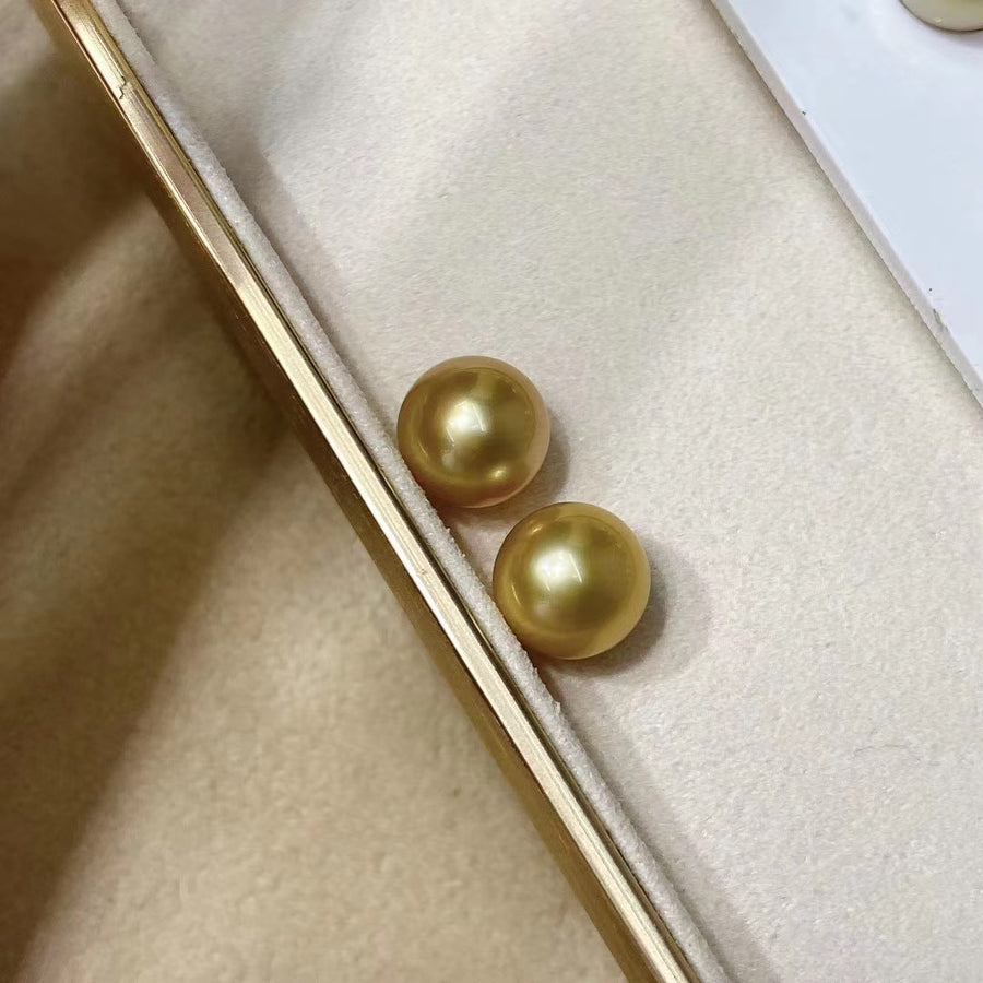9-10mm Intense Golden south sea pearl Loose pearl