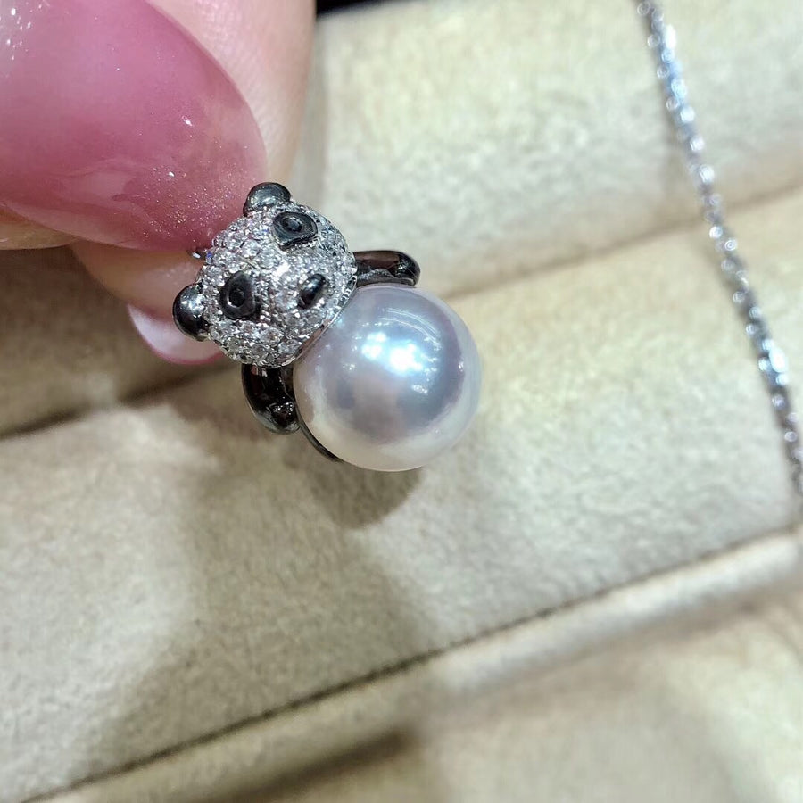 Panda 9-9.5MM AAAA Japanese Akoya Saltwater Pearl Pendant