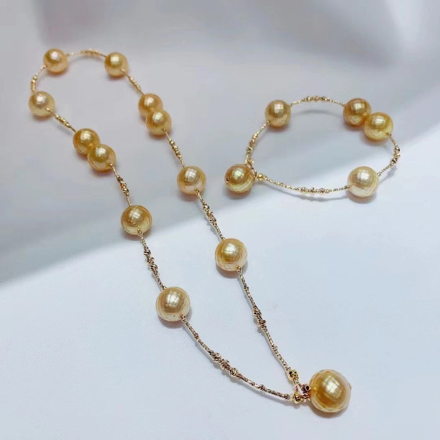 Onyx Multi-Layered Necklace - Golden Pearls – Joules by Radhika