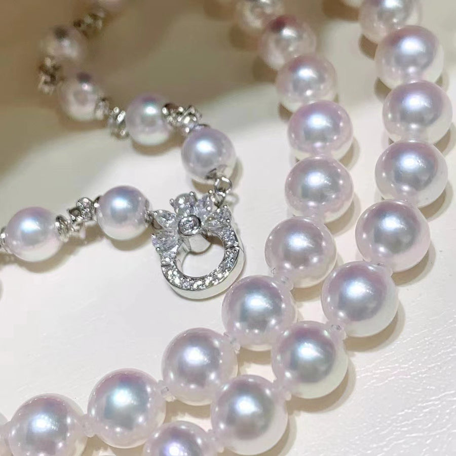 Diamond & Akoya pearl Necklace