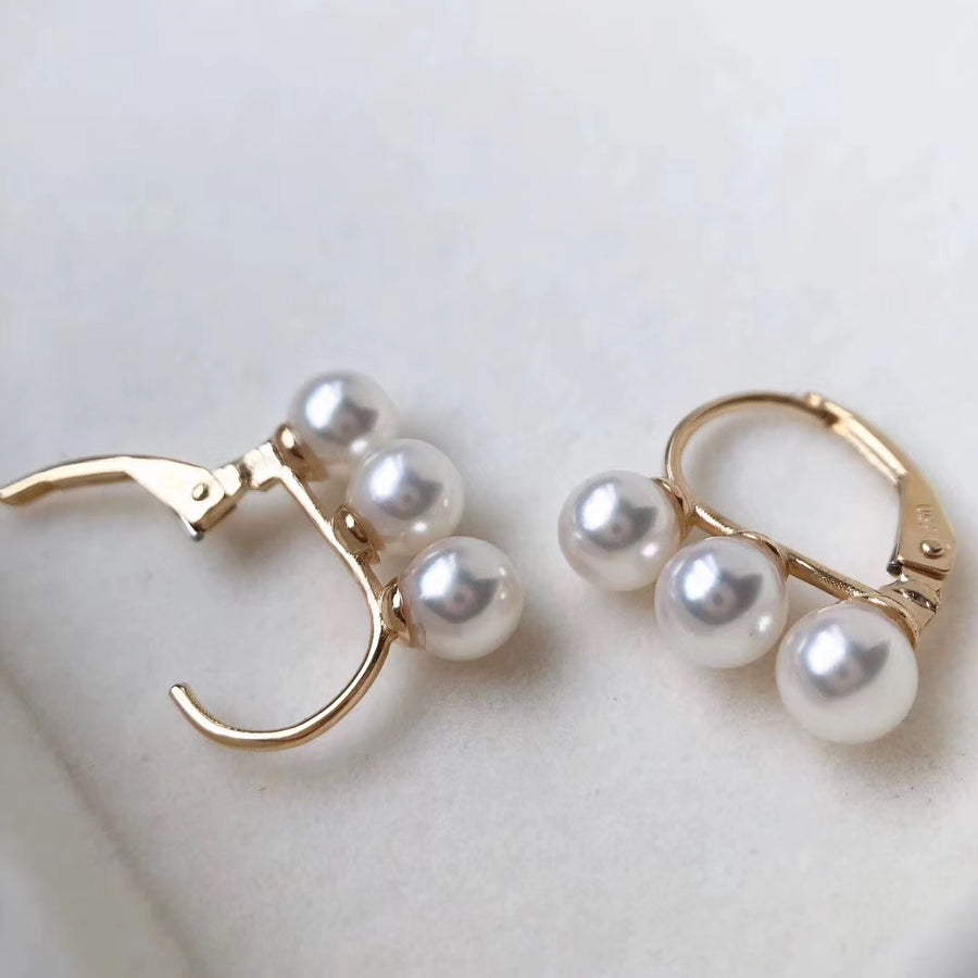 Japanese akoya pearl earrings