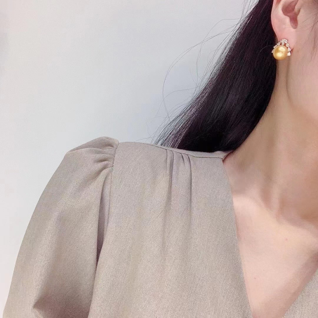 Chakin | Diamond & South Sea pearl Earrings – ANNIE CASE