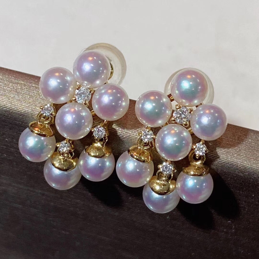 Akoya bubble earrings