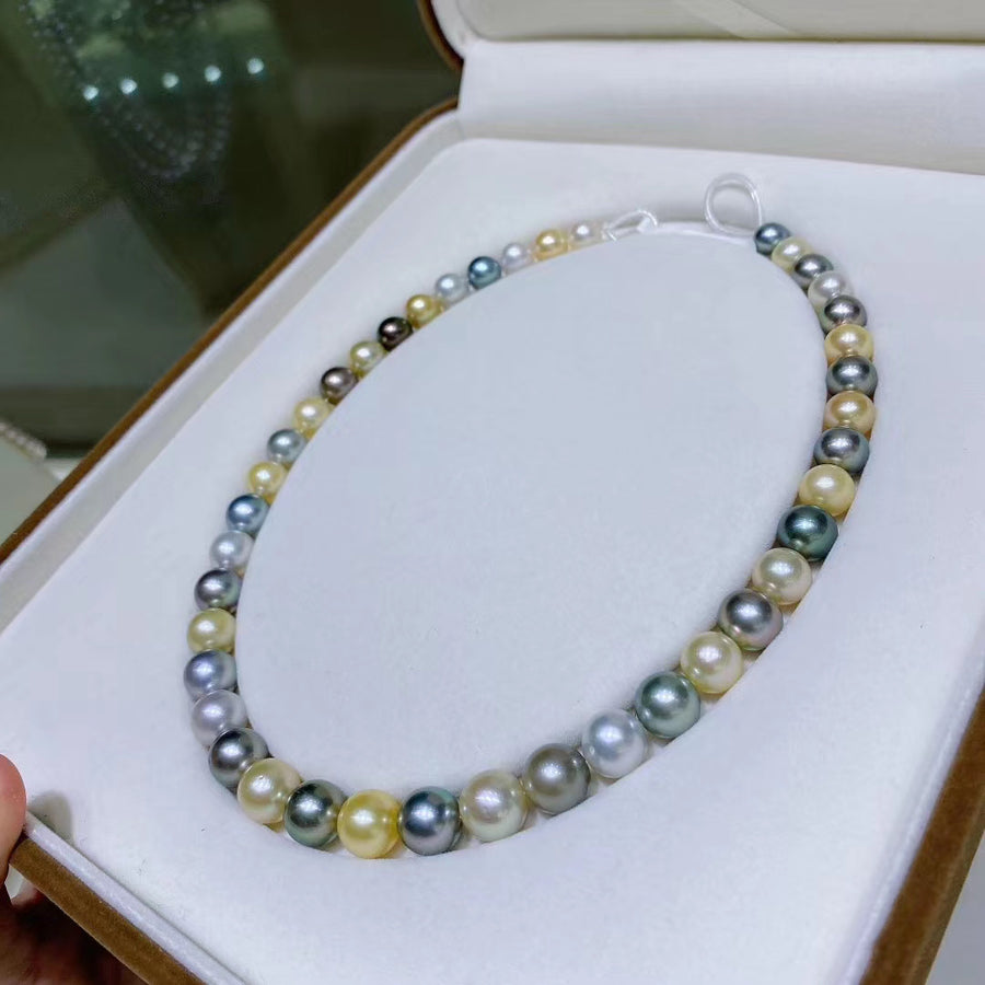 8-11mm South Sea pearl & Tahitian pearl Necklace