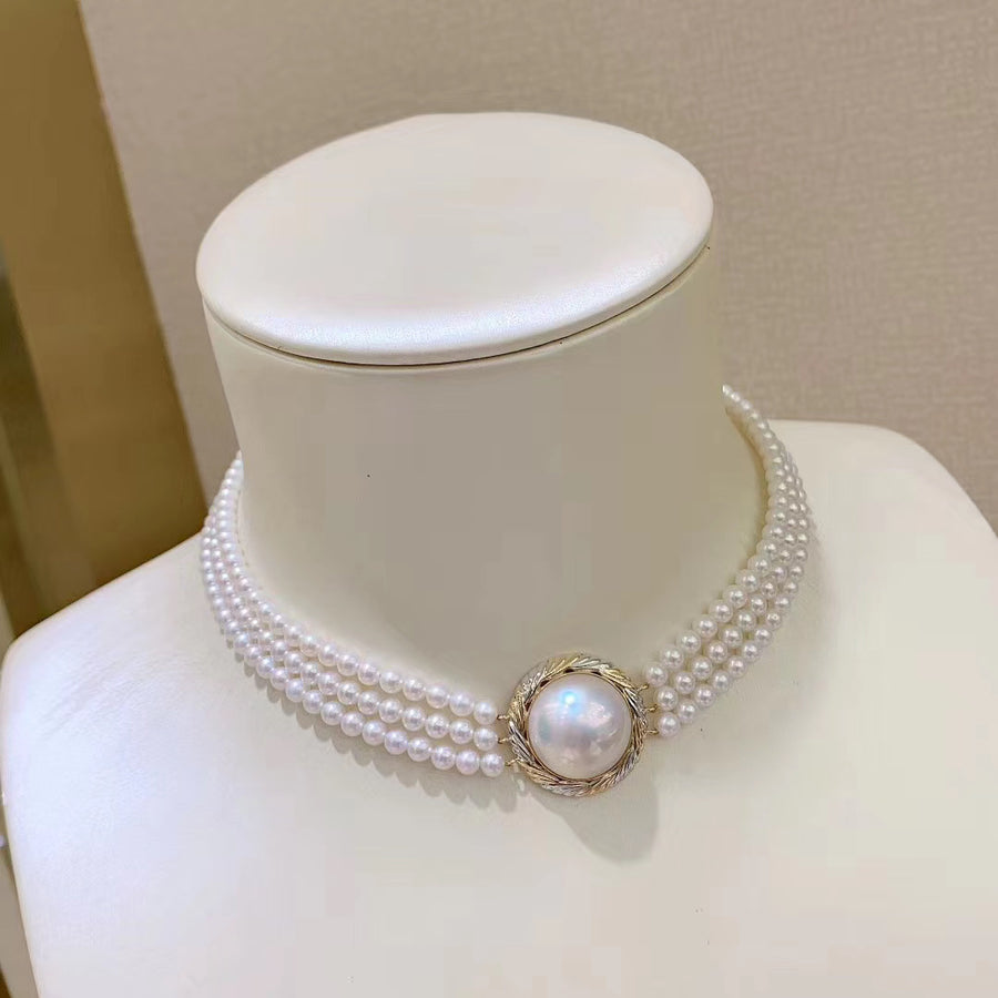MABE pearl & Akoya pearl Necklace