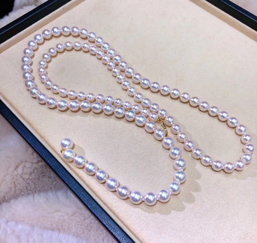 Long Ten-Nyo Akoya pearl necklace