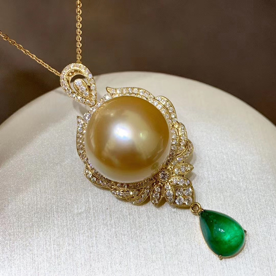 Emerald and South Sea pearl Pendant – ANNIE CASE FINE JEWELRY