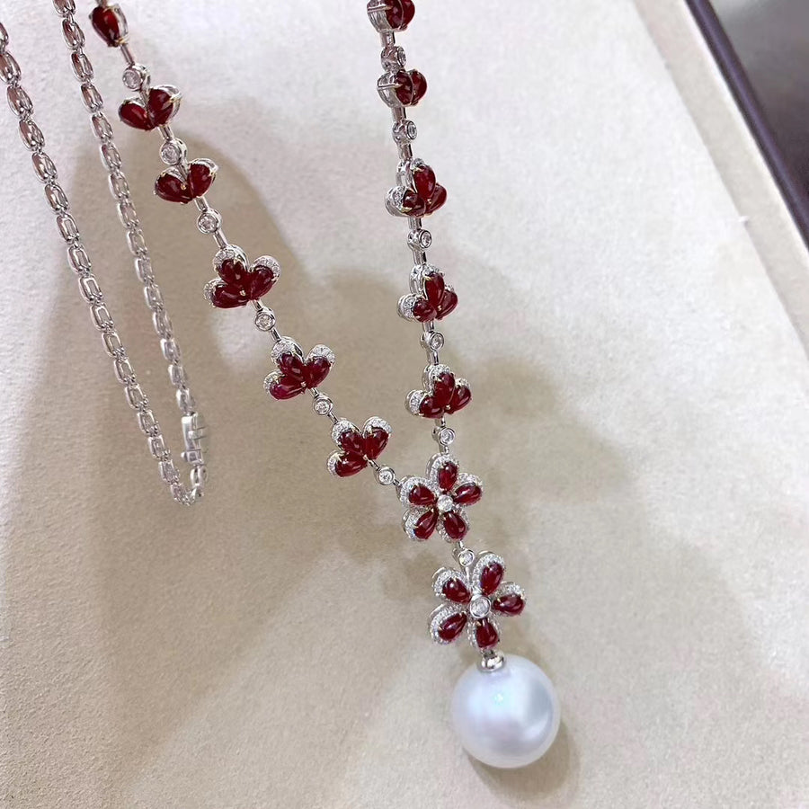 Ruby & South Sea pearl Necklace