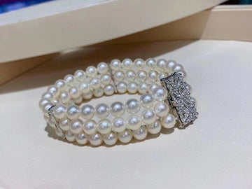 Diamond & Akoya pearl Bracelet