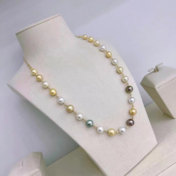 10-13mm South Sea pearl & Tahitian pearl Necklace