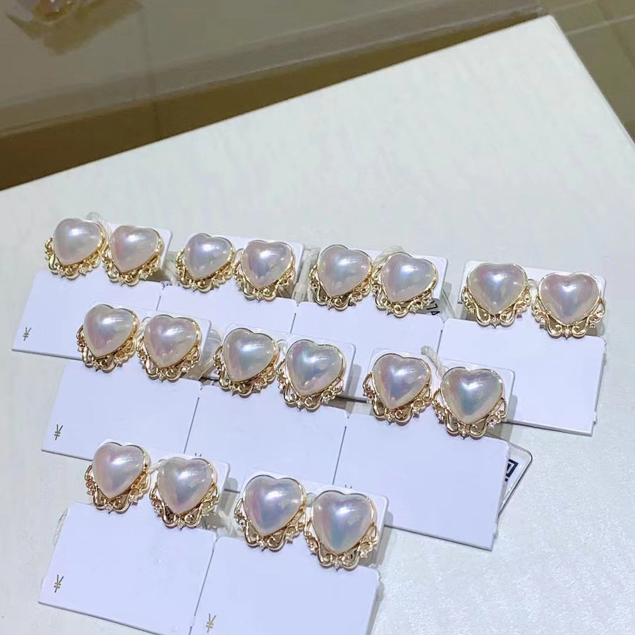Diamond and MABE pearl Earrings